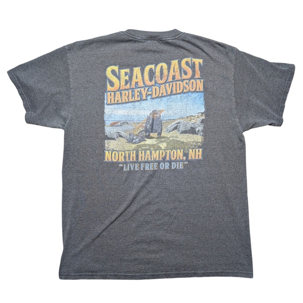 Seascoast Harley-Davidson North Hampton New Hampshire Men's‎ Large Graphic Tee